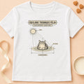 T-shirt chat Patoume – T-shirt Equilibre thermique – Blanc