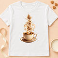 T-shirt chat Patoume – T-shirt Chat Café – Blanc