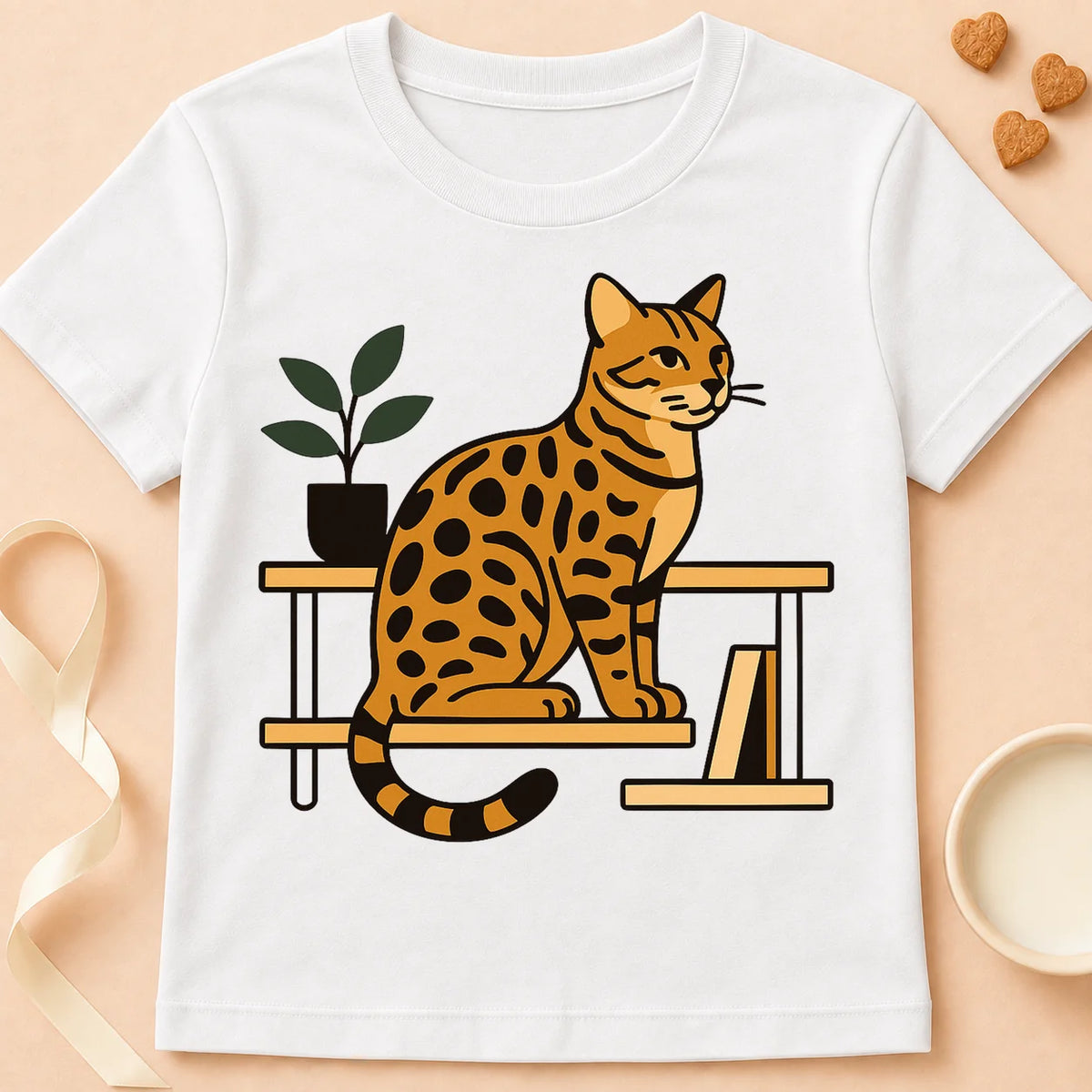 T-shirt chat Patoume – T-Shirt Bameuble – Blanc
