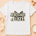 T-shirt chat Patoume – T-shirt Je regarde juste – Blanc