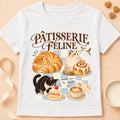 T-shirt chat Patoume – T-shirt Patisserie féline – Blanc