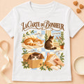 T-shirt chat Patoume – T-shirt La carte du bonheur – Blanc