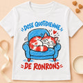 T-shirt chat Patoume – T-shirt Dose de ronron – Blanc