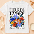 T-shirt chat Patoume – T-shirt Fleur de canapé – Blanc