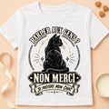 T-shirt chat Patoume – T-shirt Parler aux gens – Blanc
