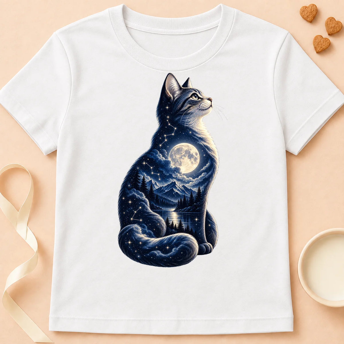 T-shirt chat Patoume – T-shirt Monde extérieur – Blanc