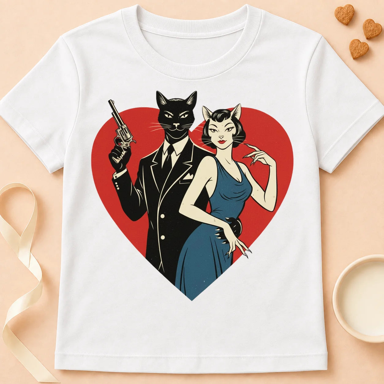 T-shirt chat Patoume – T-Shirt Agent – Blanc