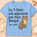 T-shirt chat Patoume – T-Shirt Approuvé – Bleu ciel