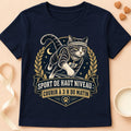 T-shirt chat Patoume – T-shirt Courir à 3h – Bleu marine