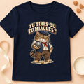 T-shirt chat Patoume – T-shirt Tu tires ou tu miaules – Bleu marine