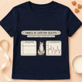 T-shirt chat Patoume – T-shirt Formule de l’affection – Bleu marine