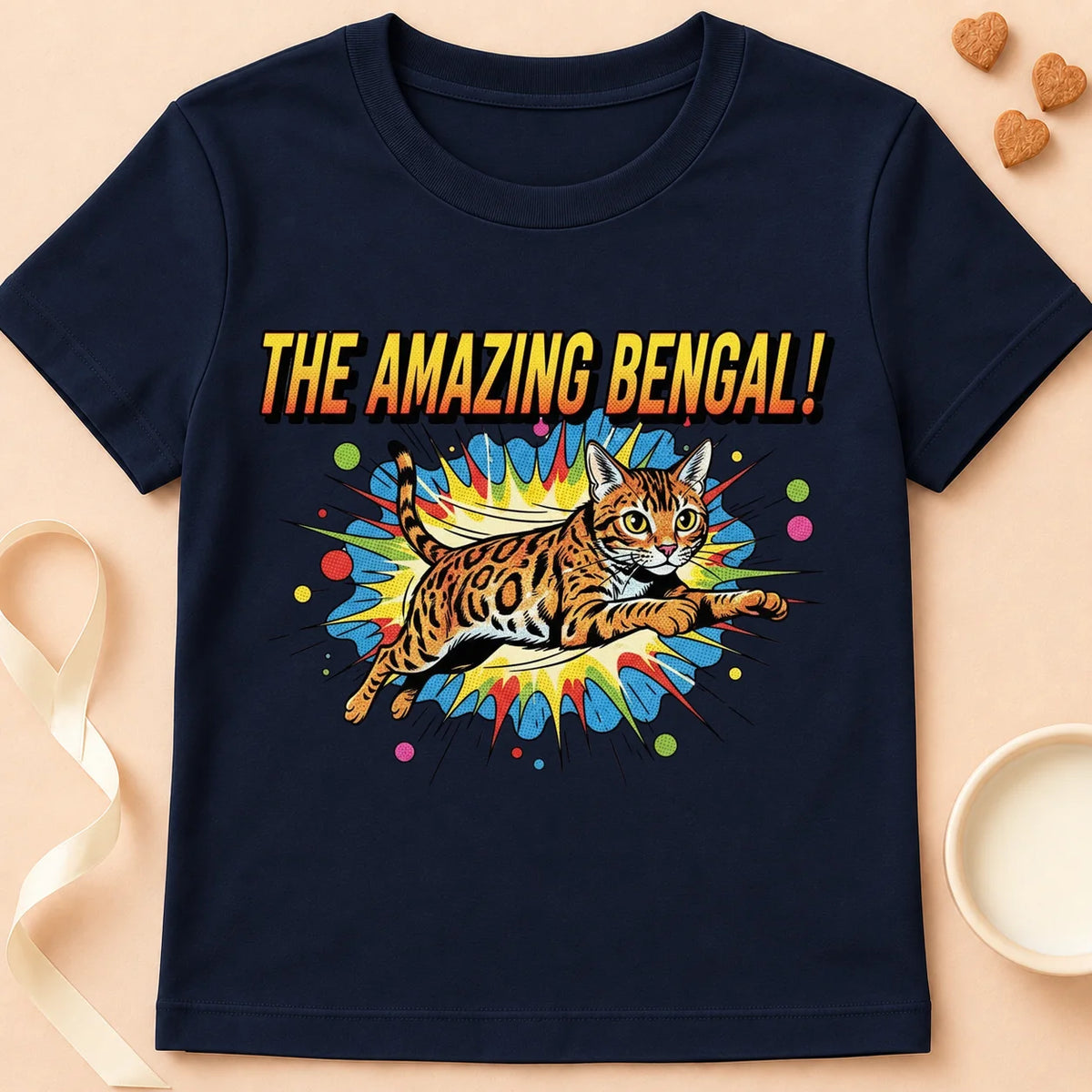 T-shirt chat Patoume – T-Shirt Amazing – Bleu marine