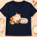 T-shirt chat Patoume – T-shirt Mon carton – Bleu marine