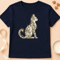 T-shirt chat Patoume – T-shirt Botanique – Bleu marine