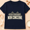 T-shirt chat Patoume – T-shirt Niveau d’obéissance – Bleu marine