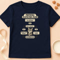 T-shirt chat Patoume – T-shirt Protocole d’affection – Bleu marine