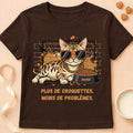 T-shirt chat Patoume – T-Shirt Gang – Chocolat