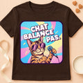 T-shirt chat Patoume – T-Shirt Balance – Chocolat