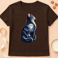 T-shirt chat Patoume – T-shirt Monde extérieur – Chocolat