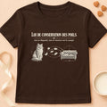 T-shirt chat Patoume – T-shirt Loi de conservation – Chocolat