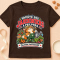 T-shirt chat Patoume – T-shirt Club des jardiniers – Chocolat
