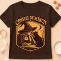 T-shirt chat Patoume – T-shirt Conseil de minuit – Chocolat