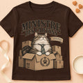 T-shirt chat Patoume – T-shirt Ministre des cartons – Chocolat