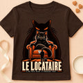 T-shirt chat Patoume – T-shirt Le locataire – Chocolat
