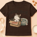 T-shirt chat Patoume – T-shirt Contrôle qualité – Chocolat