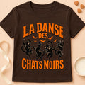 T-shirt chat Patoume – T-shirt La danse des chats – Chocolat