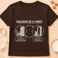 T-shirt chat Patoume – T-shirt Paradoxe porte – Chocolat