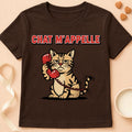 T-shirt chat Patoume – T-Shirt Appel – Chocolat