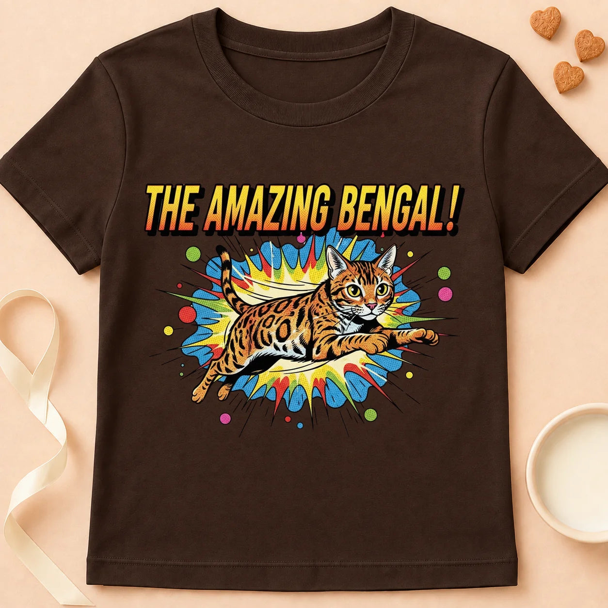 T-shirt chat Patoume – T-Shirt Amazing – Chocolat