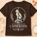 T-shirt chat Patoume – T-Shirt Approbation – Chocolat