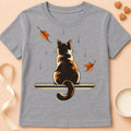 T-shirt chat Patoume – T-shirt Fenêtre pluie – Gris