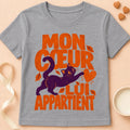T-shirt chat Patoume – T-shirt Mon coeur lui appartient – Gris
