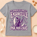 T-shirt chat Patoume – T-shirt Ensorcelée – Gris
