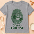 T-shirt chat Patoume – T-shirt Il m’a choisi – Gris