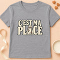 T-shirt chat Patoume – T-shirt C’est ma place – Gris