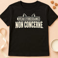 T-shirt chat Patoume – T-shirt Niveau d’obéissance – Noir