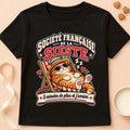 T-shirt chat Patoume – T-shirt Société francaise de la sieste – Noir
