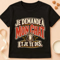 T-shirt chat Patoume – T-shirt Demandé – Noir