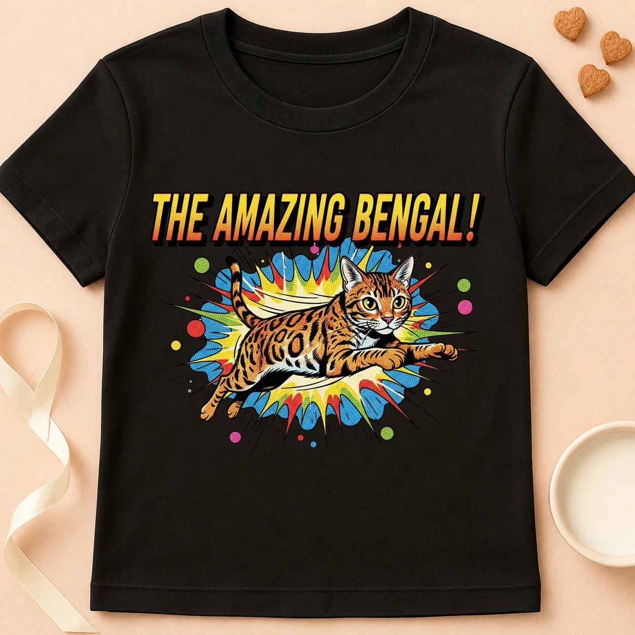 T-shirt chat Patoume – T-Shirt Amazing – Noir