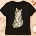 T-shirt chat Patoume – T-shirt Chat Nature – Noir