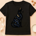 T-shirt chat Patoume – T-shirt Chat Cosmique – Noir