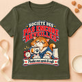 T-shirt chat Patoume – T-shirt Lève-tard – Vert kaki