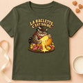 T-shirt chat Patoume – T-shirt Raclette – Vert kaki
