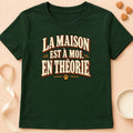 T-shirt chat Patoume – T-shirt Maison pas à moi – Vert sapin