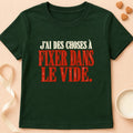 T-shirt chat Patoume – T-shirt Le vide – Vert sapin