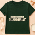 T-shirt chat Patoume – T-shirt Niveau de disponibilité – Vert sapin